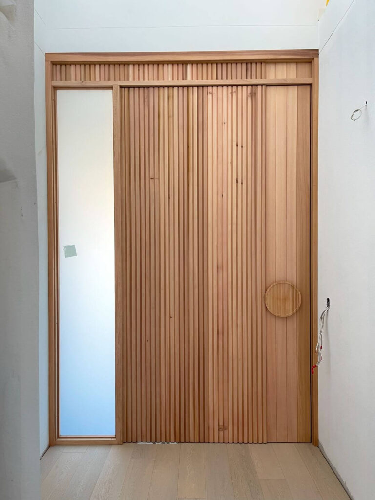 Entry Door 31 - pivot or hinge door made of cedar wood