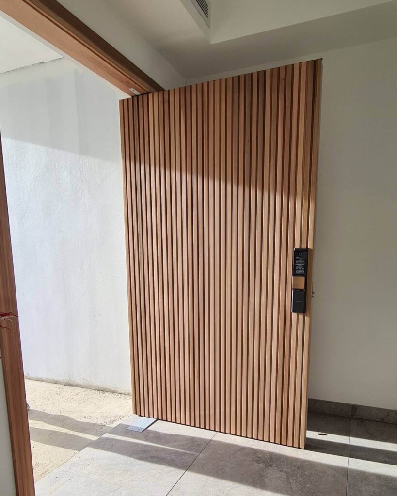 Entry Door 34 - pivot or hinge door made of cedar wood